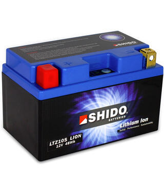 Shido LTZ10S Lithium - 12V ATV/MC/Snøscooter Batteri 12V, 4Ah, 48Wh, 150x87x93
